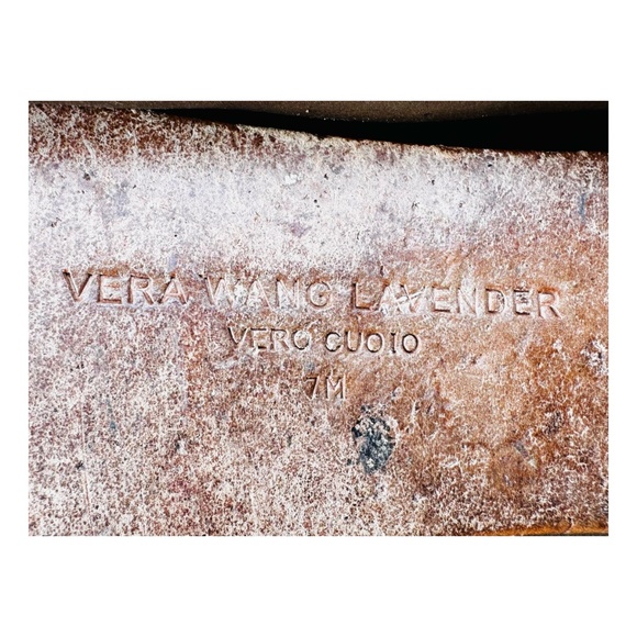 VERA WANG Lavender "Lillian" Pewter Leather Ballet Flats Shoes Size US 10 - Picture 13 of 13